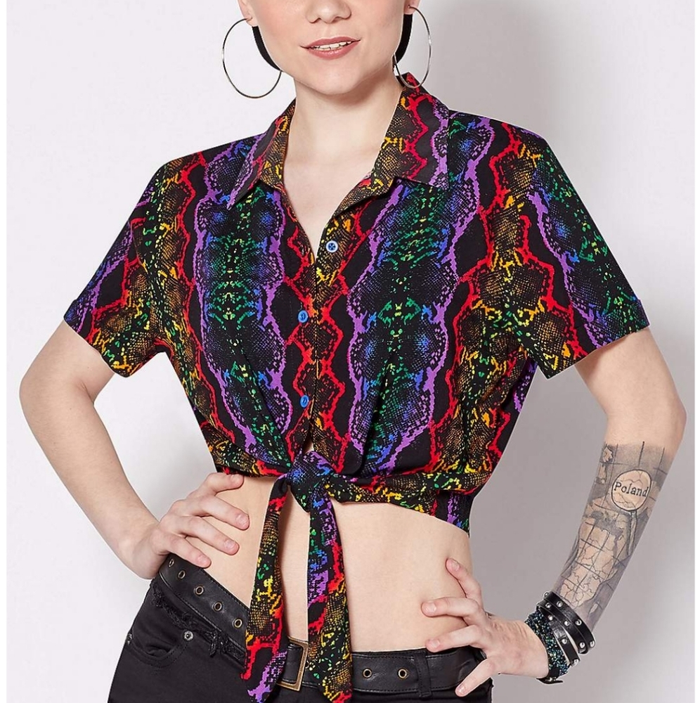 Spencer's Cropped Button Down Shirt